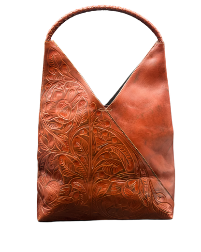 The Nancy Ann | Hand-Tooled Leather Shoulder Bag