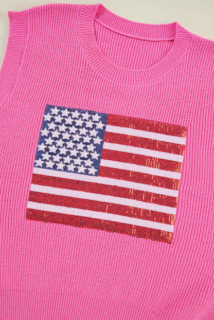 Grace american Flag Knitted Vest