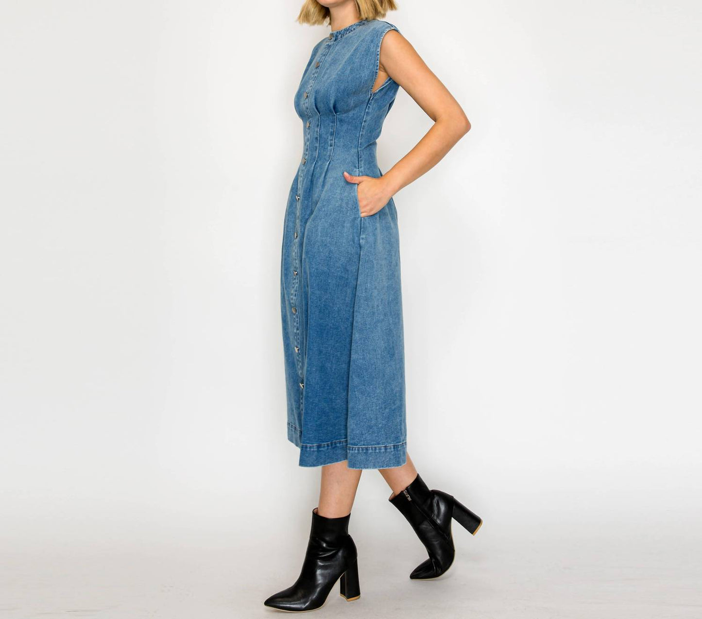Timeless Button Down Midi Dress