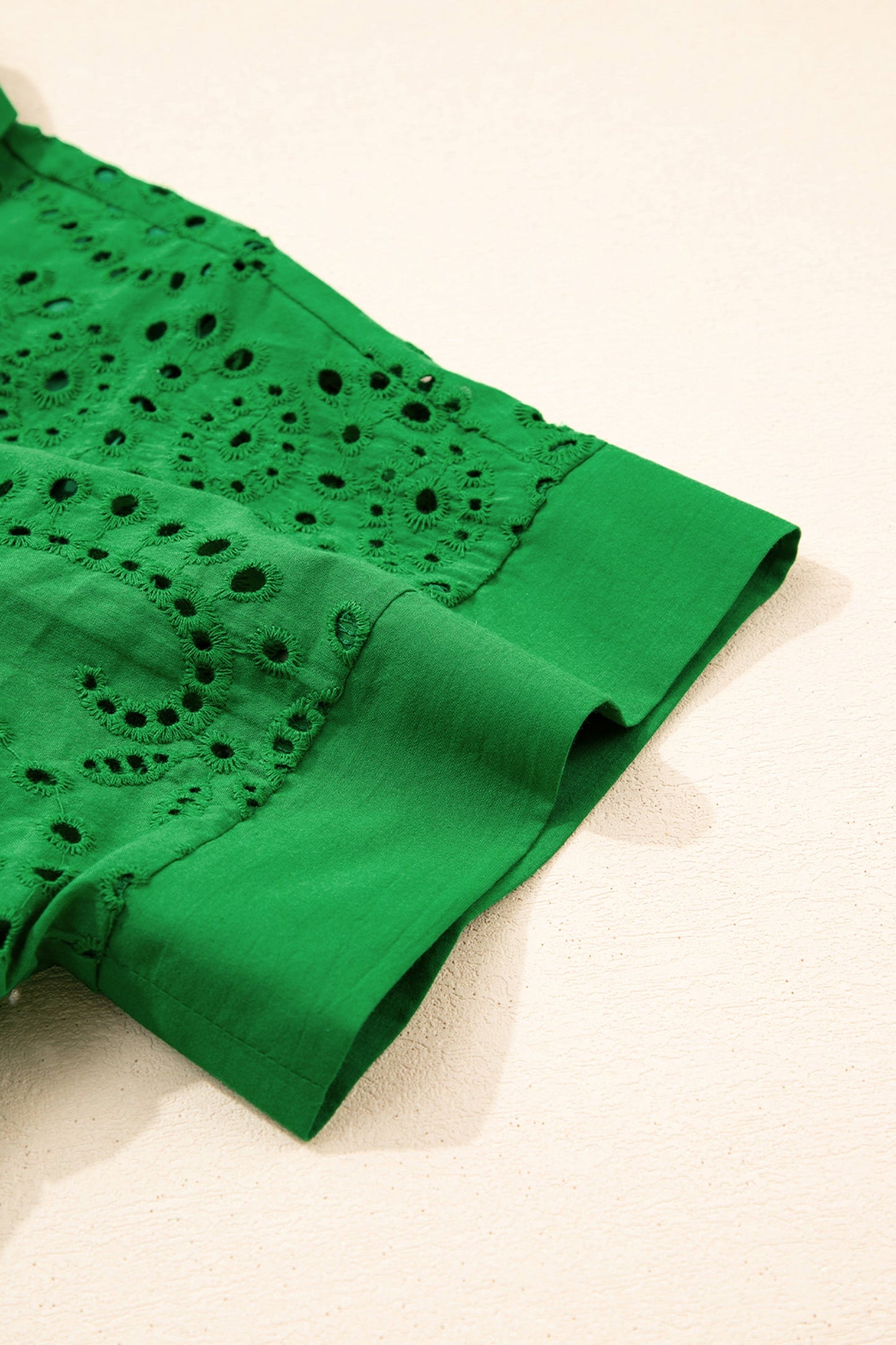 Celine Eyelet Embroidered T Shirt