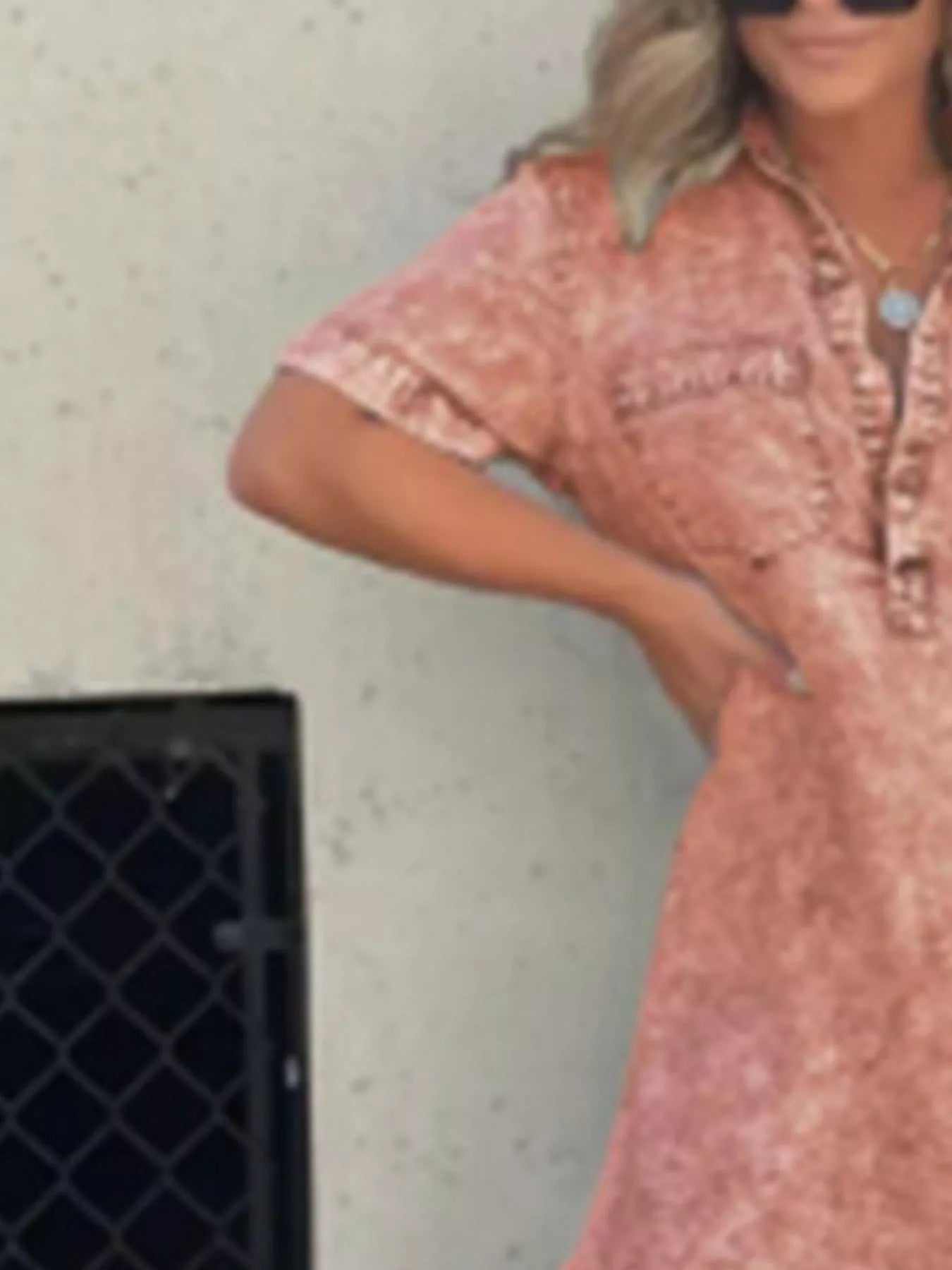 Full Size Raw Hem Short Sleeve Dress Plus Size