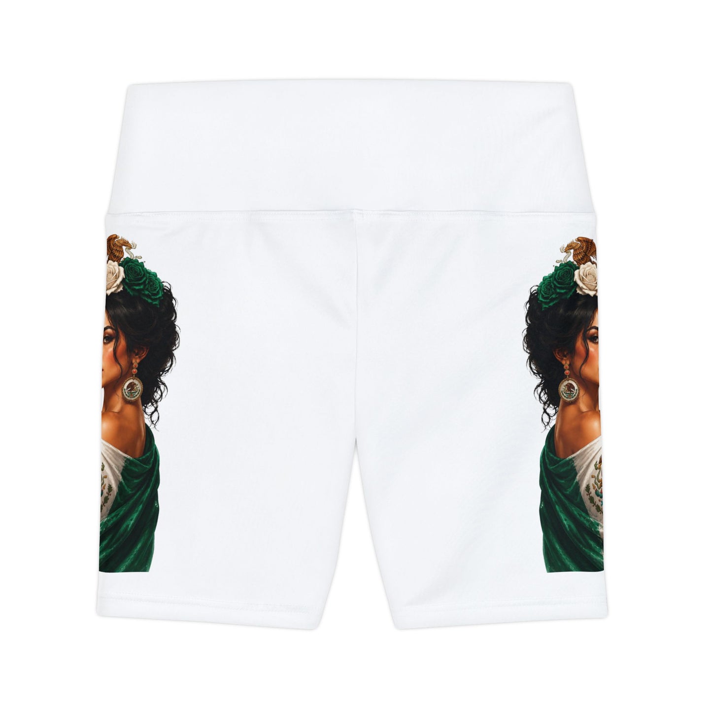 Mexico Floral Femme Bike Shorts — Patriotic Mexican Art Activewear