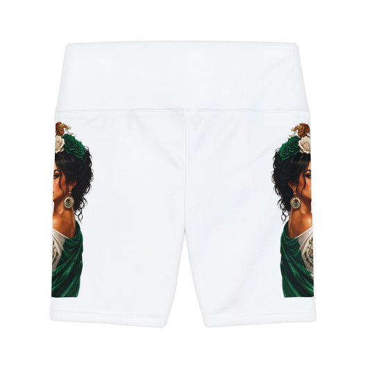 Mexico Floral Femme Bike Shorts — Patriotic Mexican Art Activewear