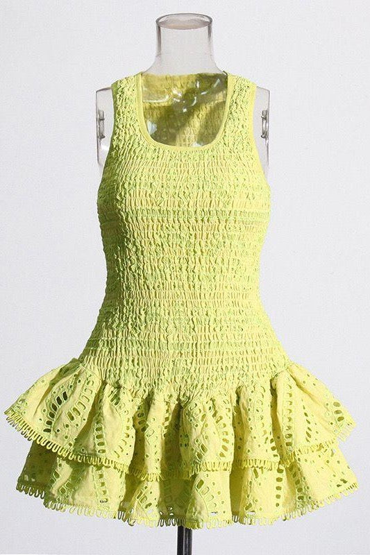 Jessica Bara Vaira Ruffle Mini Dress