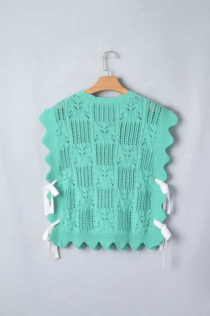 River Trim Short Sleeve Sweater