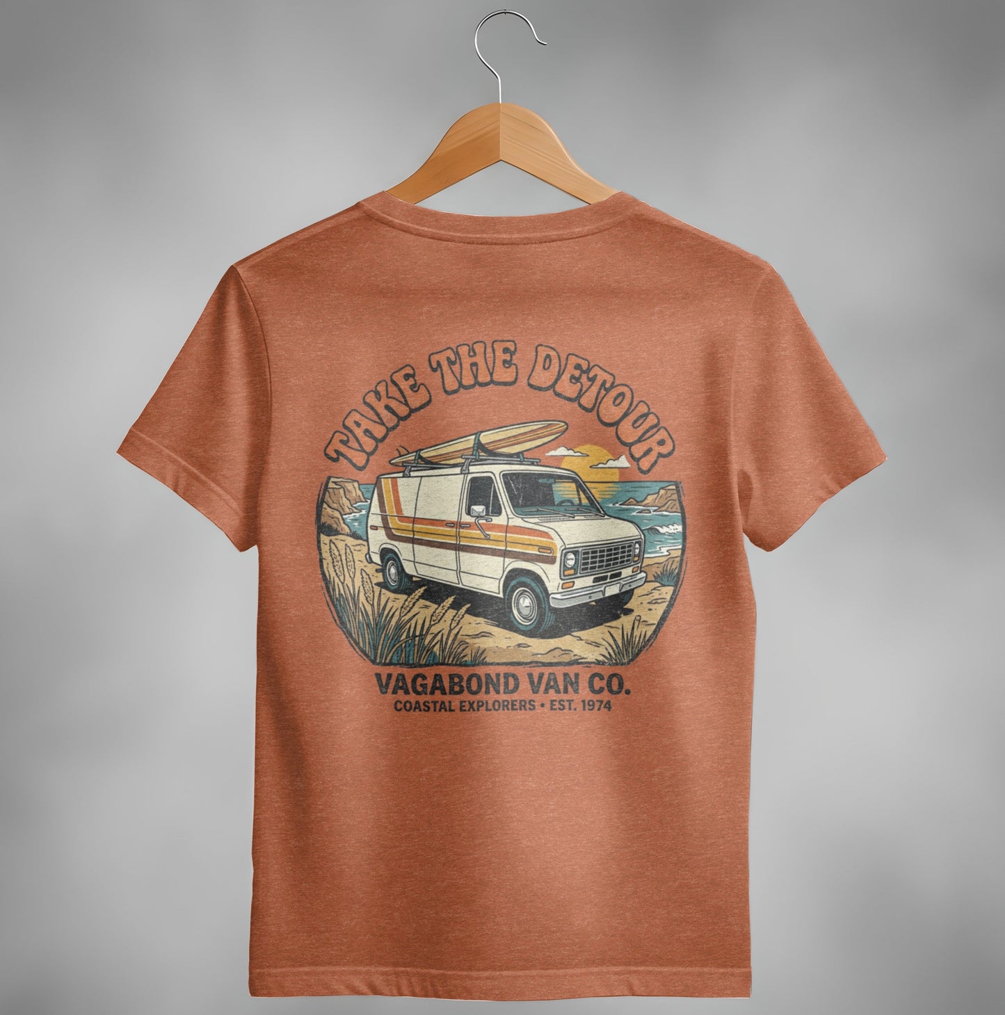 Take The Detour Retro Surf Van T-Shirt
