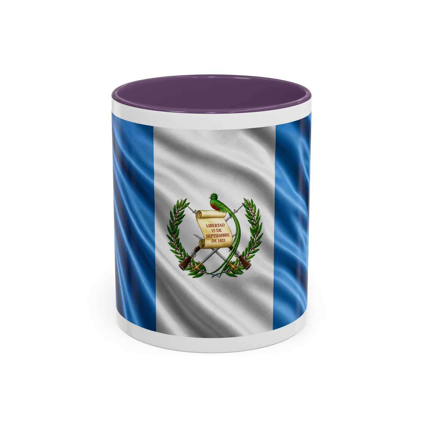 Guatemala Flag Accent Coffee Mug – 11/15oz Patriotic National Emblem Ceramic Mug