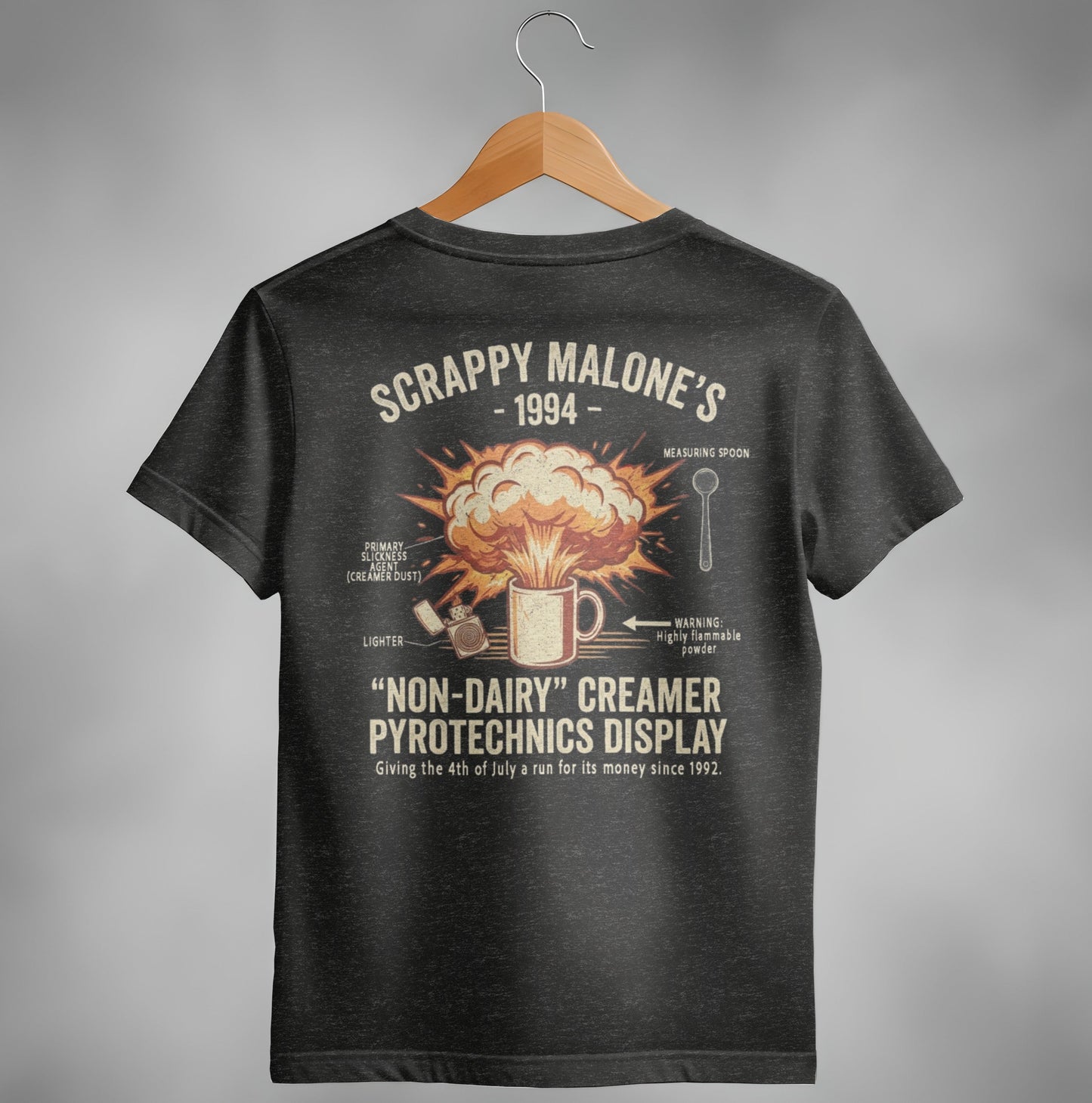Scrappy Malone's Creamer Pyrotechnics Tee - '90s Nostalgia