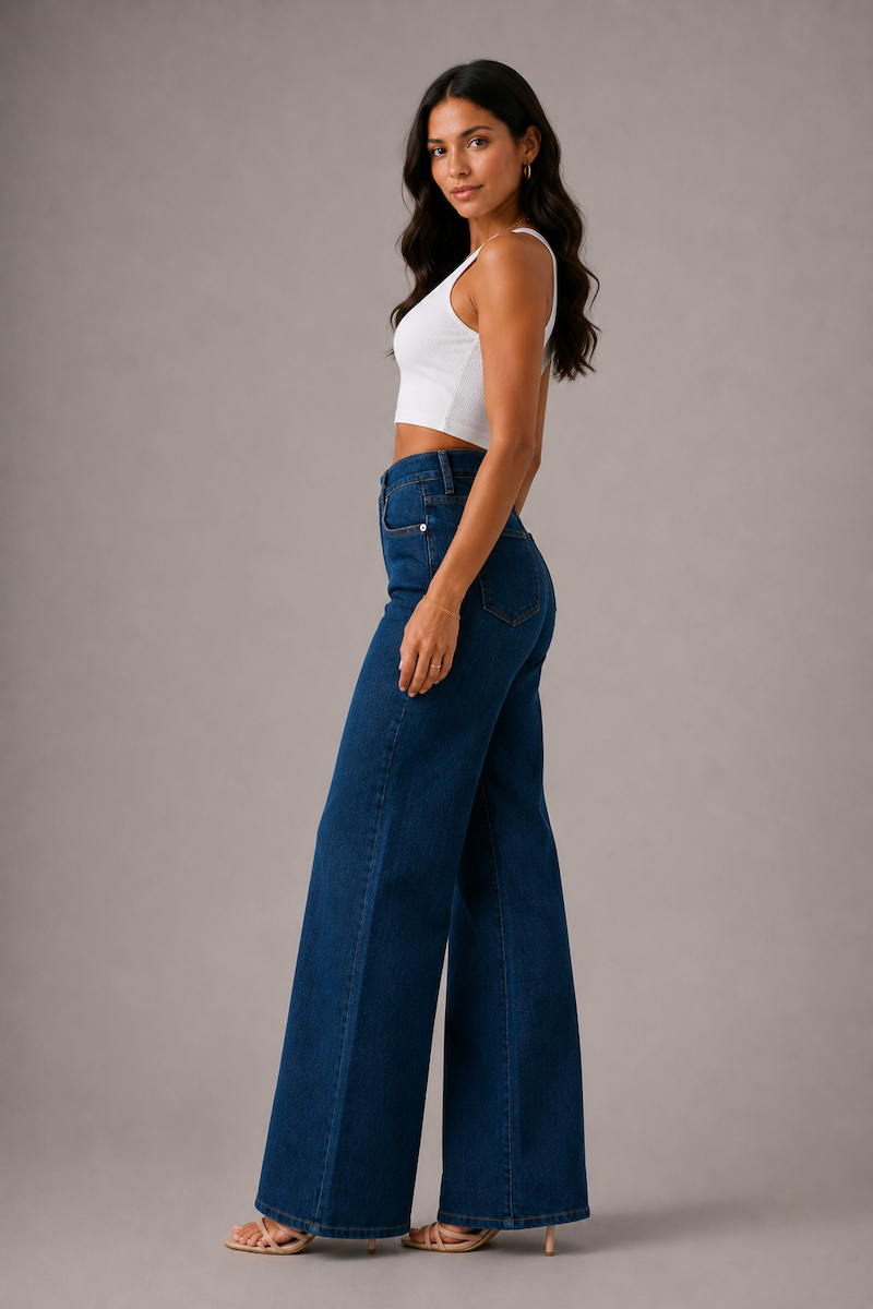 Westside Icon Wide Leg Jean Dark Wash