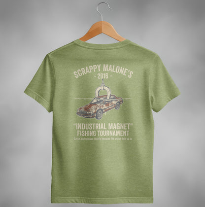 Industrial Magnet Tournament Tee - Scrappy Malone's Bar Humor