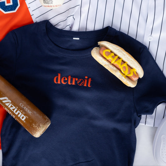 Detroit Baseball Puff Baby T