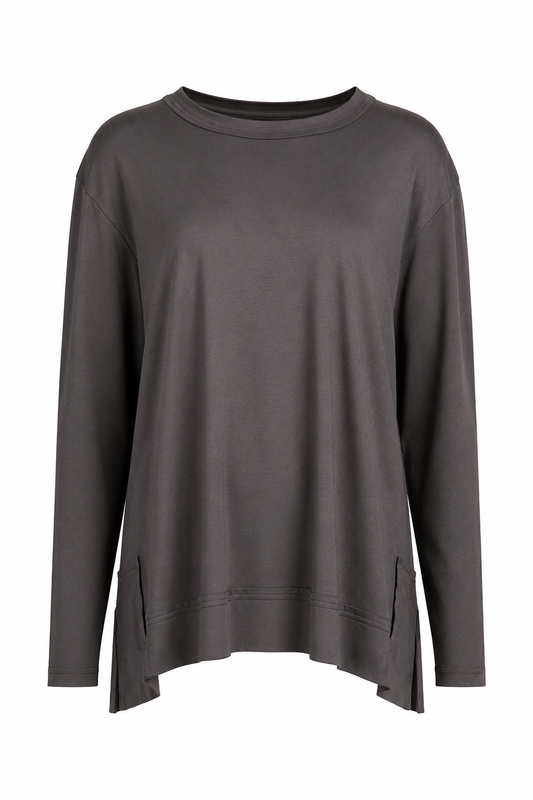 Pima Cotton Detail Tee - Lava