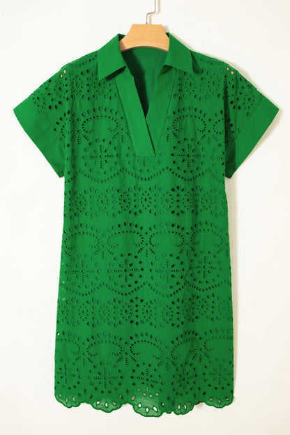 Celine Eyelet Embroidered T Shirt