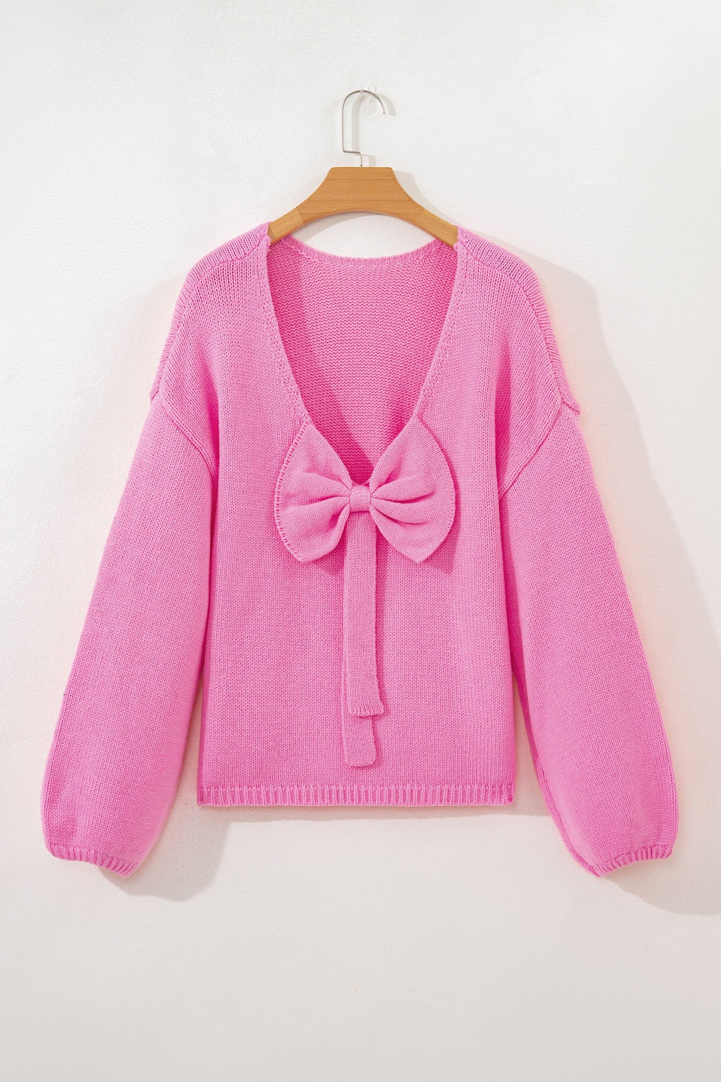 Olivia Backless Bubble Sleeve Sweater
