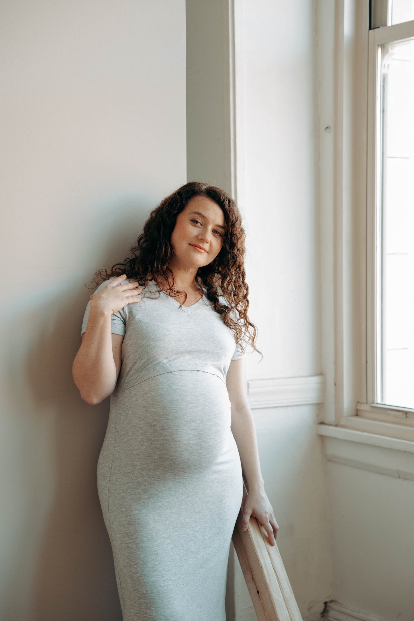 Everyday Breastfeeding Dress - Heather Gray