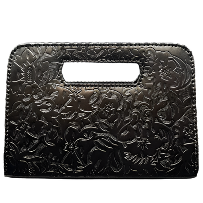 The Claire| Hand-Tooled Leather Statement Clutch