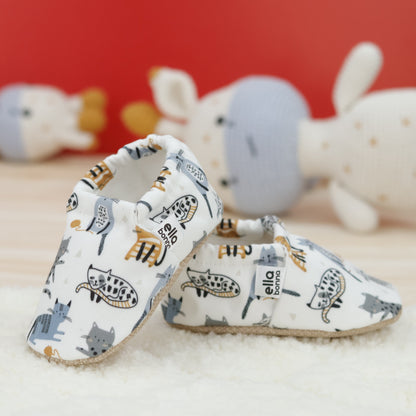 Ella Bonna Baby Moccasins, Slippers, Cat