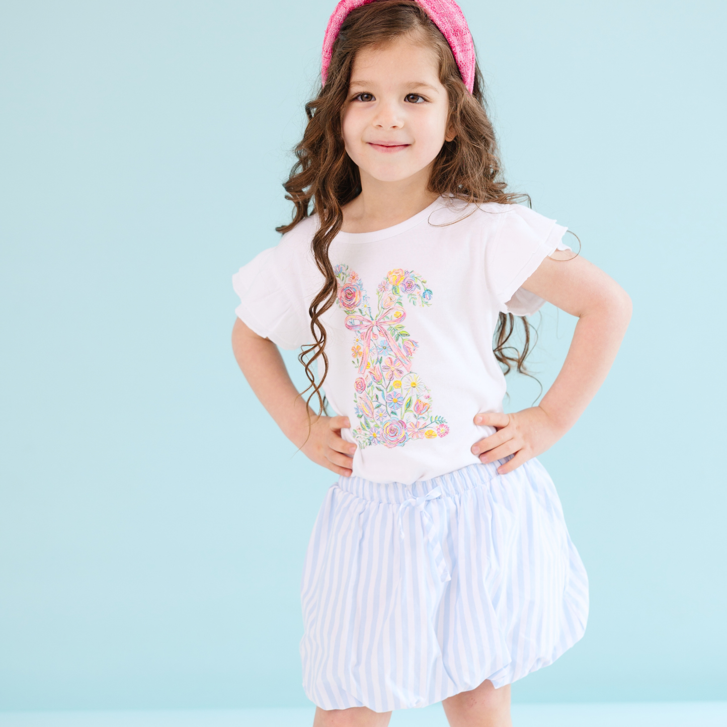 Floral Funny Coquette Flutter Sleeve