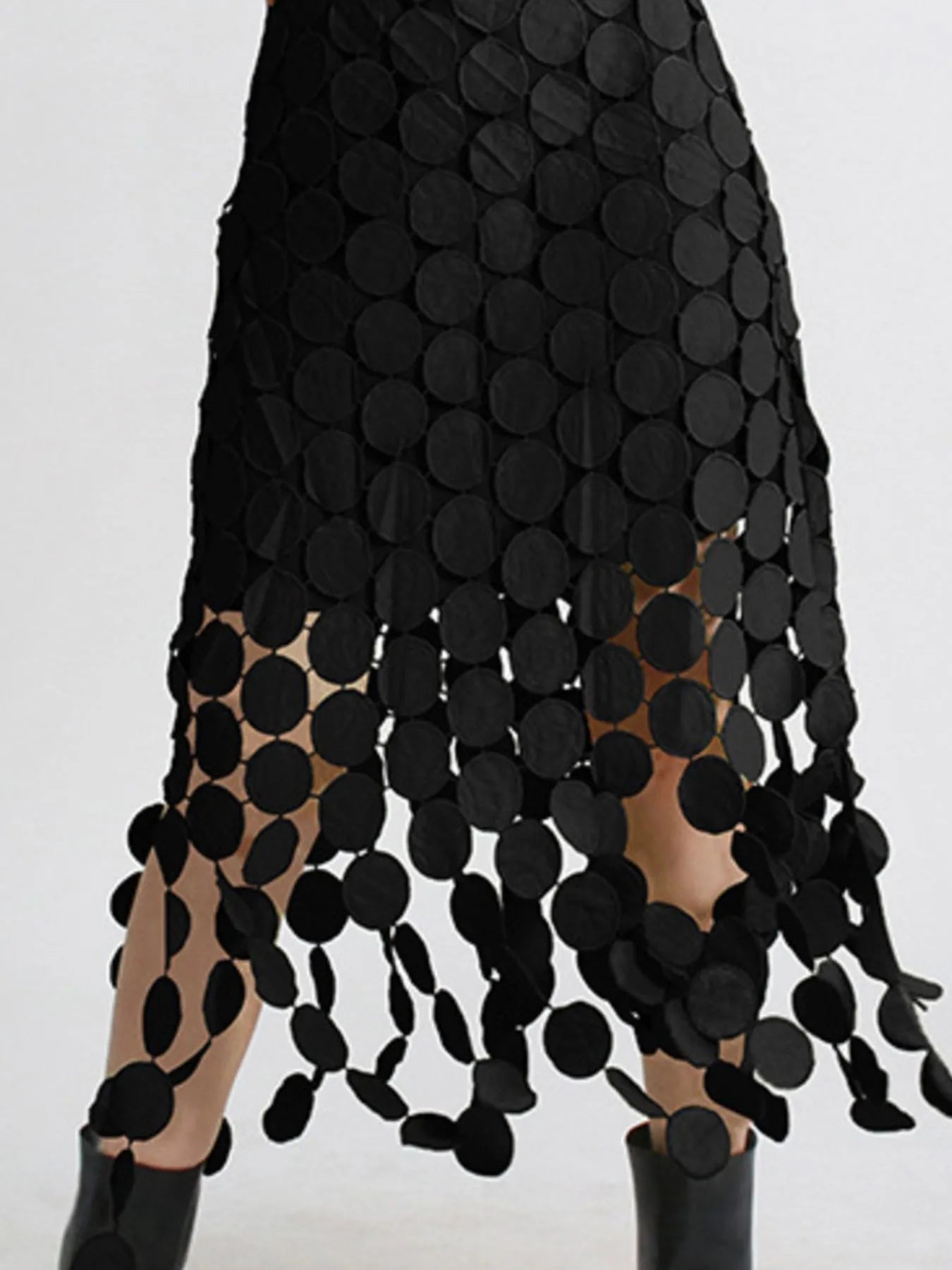 Fringe Midi Skirt See size chart under “more details”