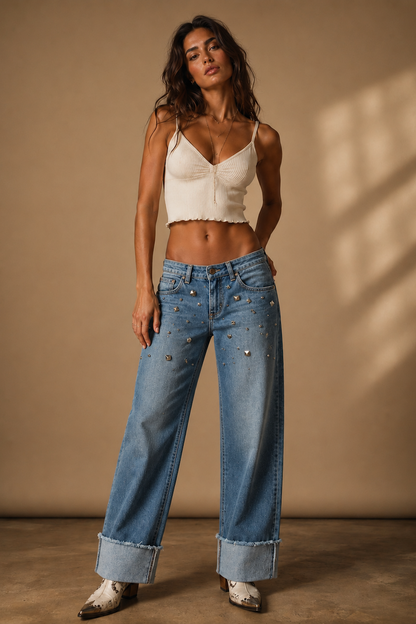 Silver Static Low Rise Jean- Medium Wash