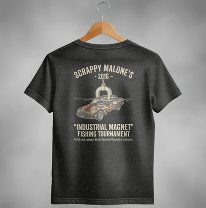 Industrial Magnet Tournament Tee - Scrappy Malone's Bar Humor