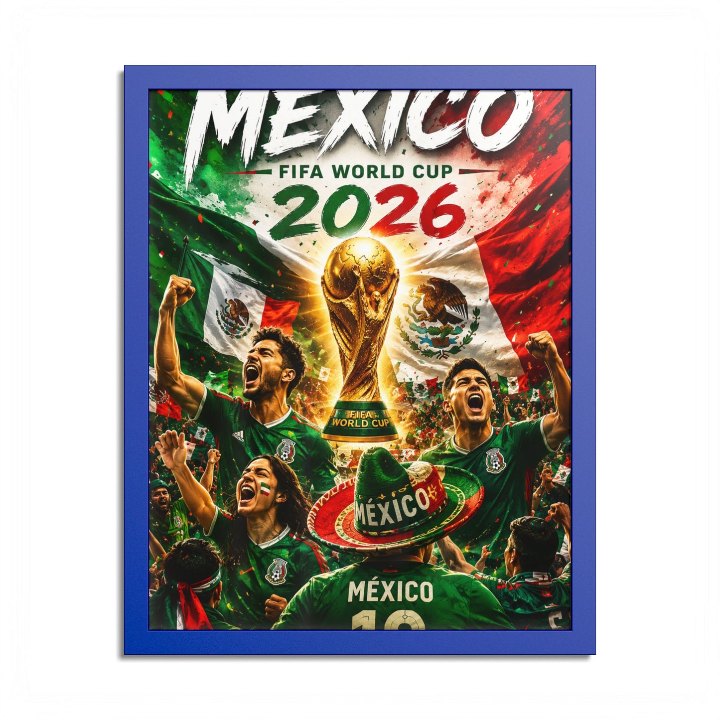 Mexico 2026 World Cup Poster — Colored Frame Soccer Poster
