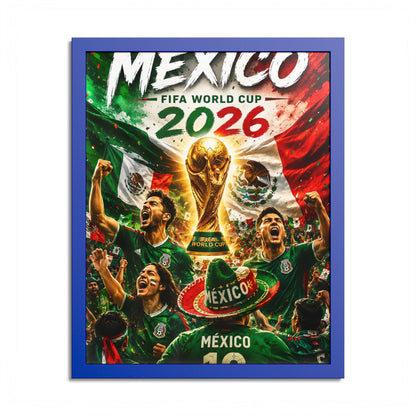 Mexico 2026 World Cup Poster — Colored Frame Soccer Poster
