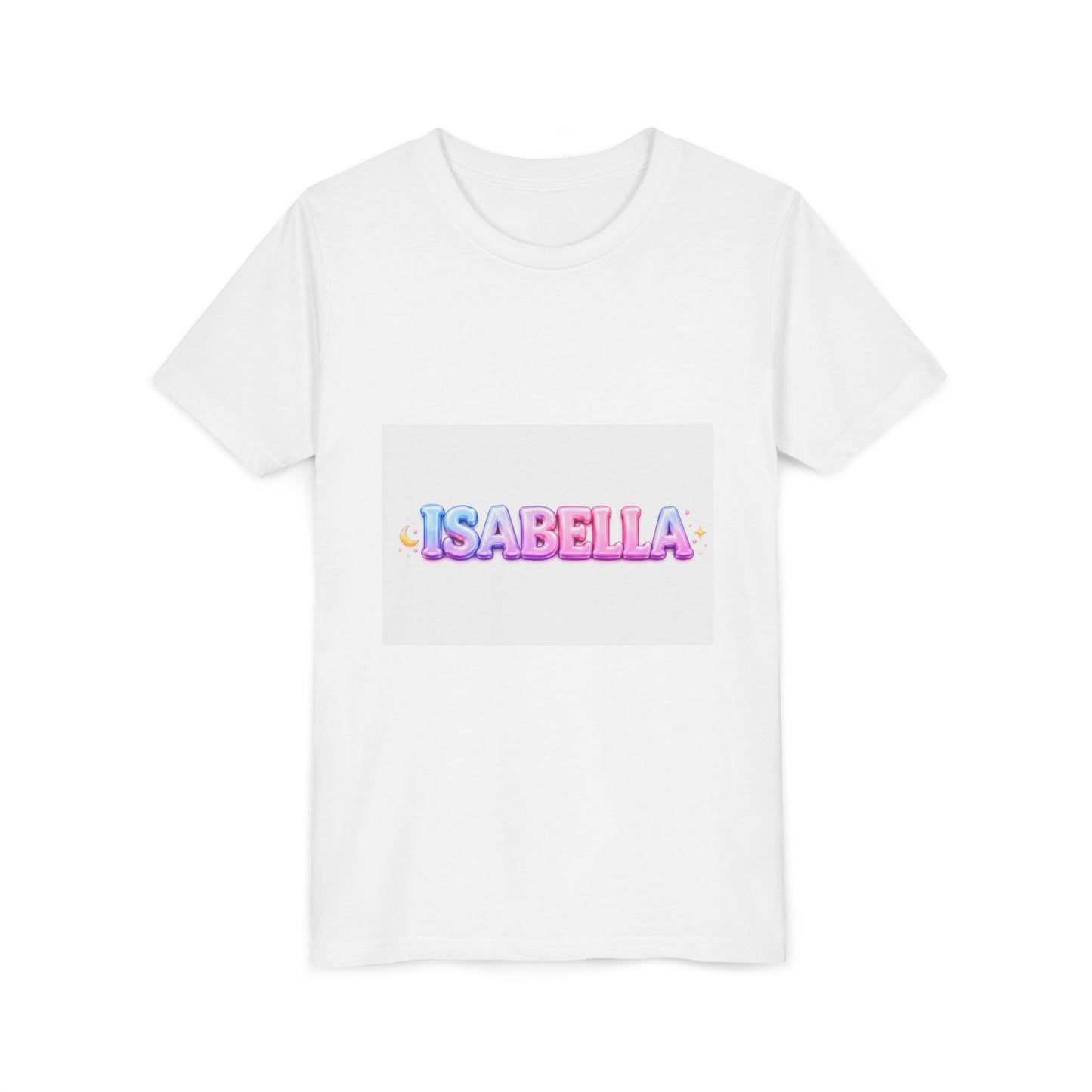 Personalized 'Isabella' Youth Tee — Pastel Rainbow Name Shirt