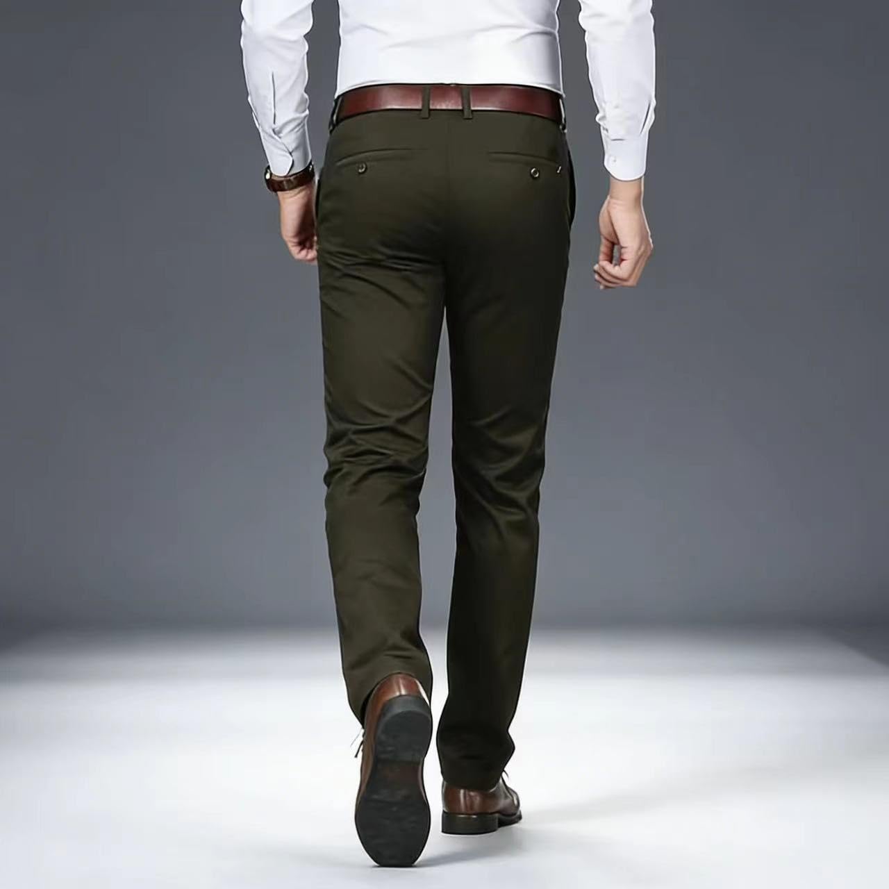 Men's Formal Dress Pants, Straight Fit Wrinkle-Resistant for Wedding and Formal Occasions