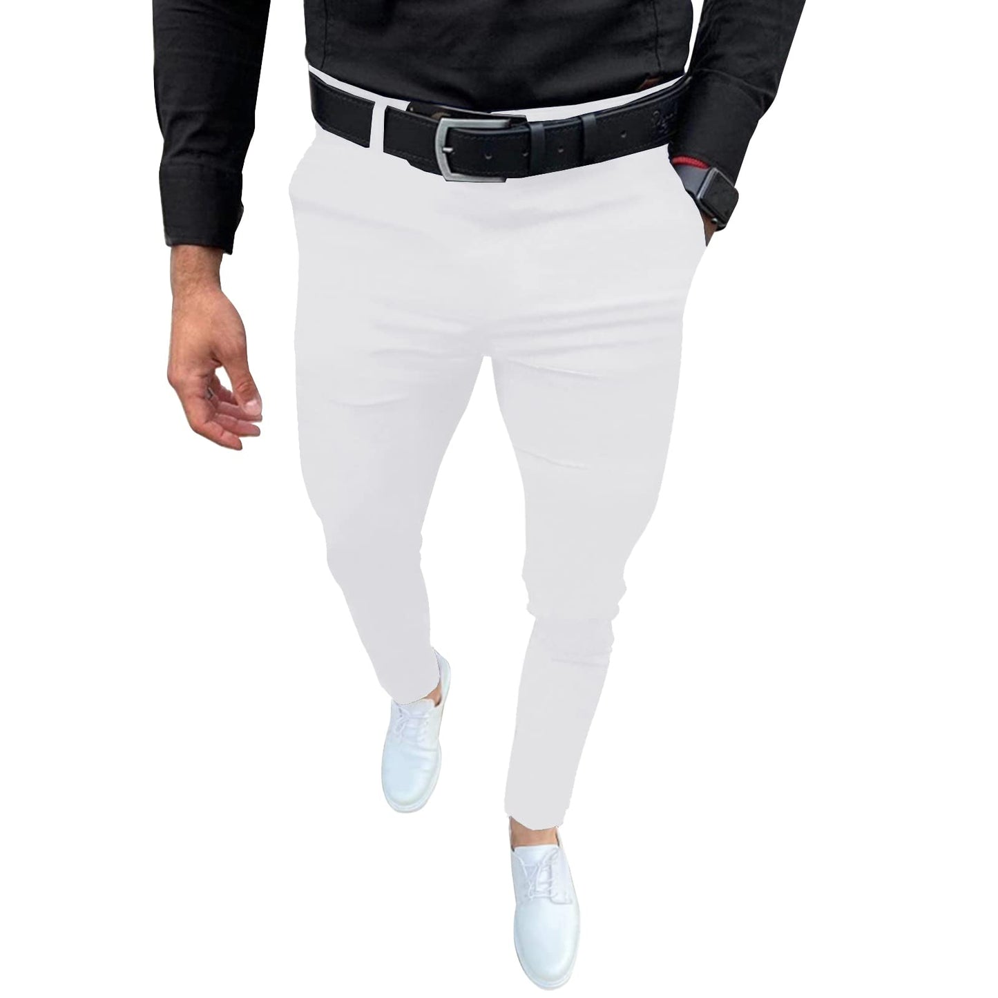 Percle Dress Pants for Men Business Casual Slacks Stretch Slim Fit Suit Pants