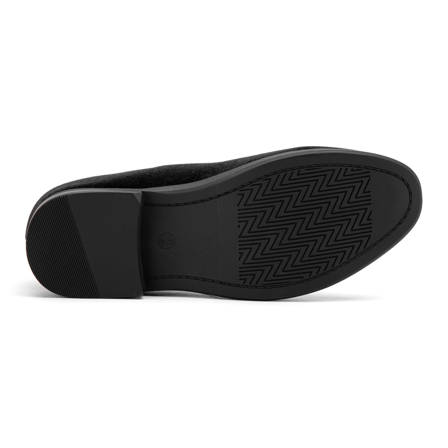 Meijiana Boys Dress Shoes - Velvet Casual Pull-On Low-Heels, Black Rubber All-Weather Formal Boys Shoes, Toddler Dress Shoes for Wedding & Party - Fashion Business Style