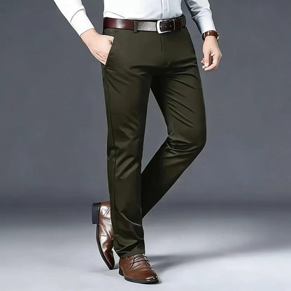 Men's Formal Dress Pants, Straight Fit Wrinkle-Resistant for Wedding and Formal Occasions