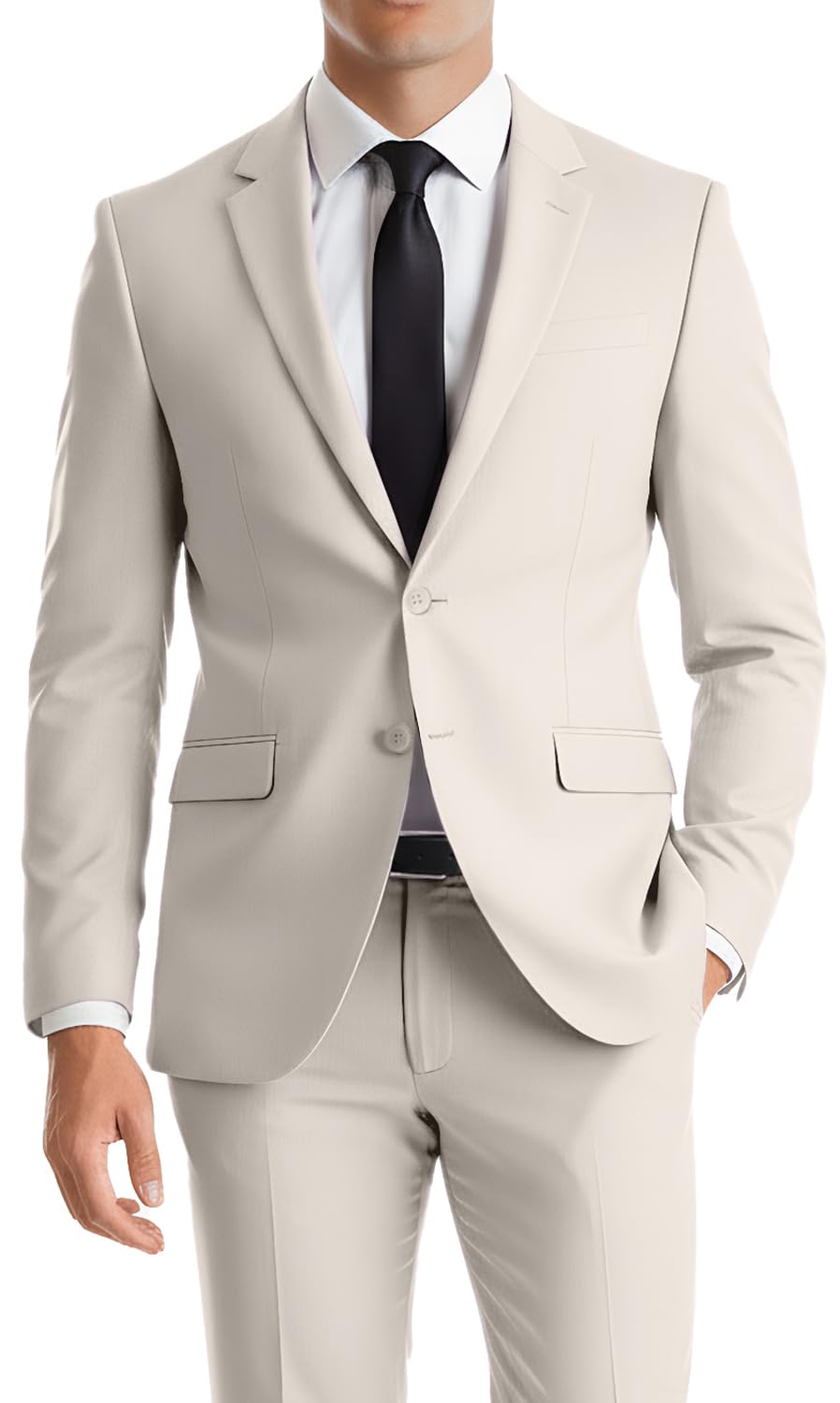 Mens Suit 2 Piece Formal Business Tuxedo for Men Wedding Prom Groom Outfit Blazer Dress Pants Suit Set