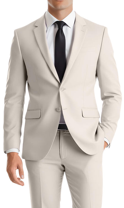 Mens Suit 2 Piece Formal Business Tuxedo for Men Wedding Prom Groom Outfit Blazer Dress Pants Suit Set