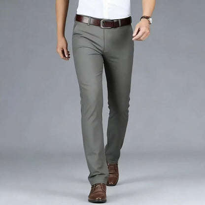 Men's Formal Dress Pants, Straight Fit Wrinkle-Resistant for Wedding and Formal Occasions