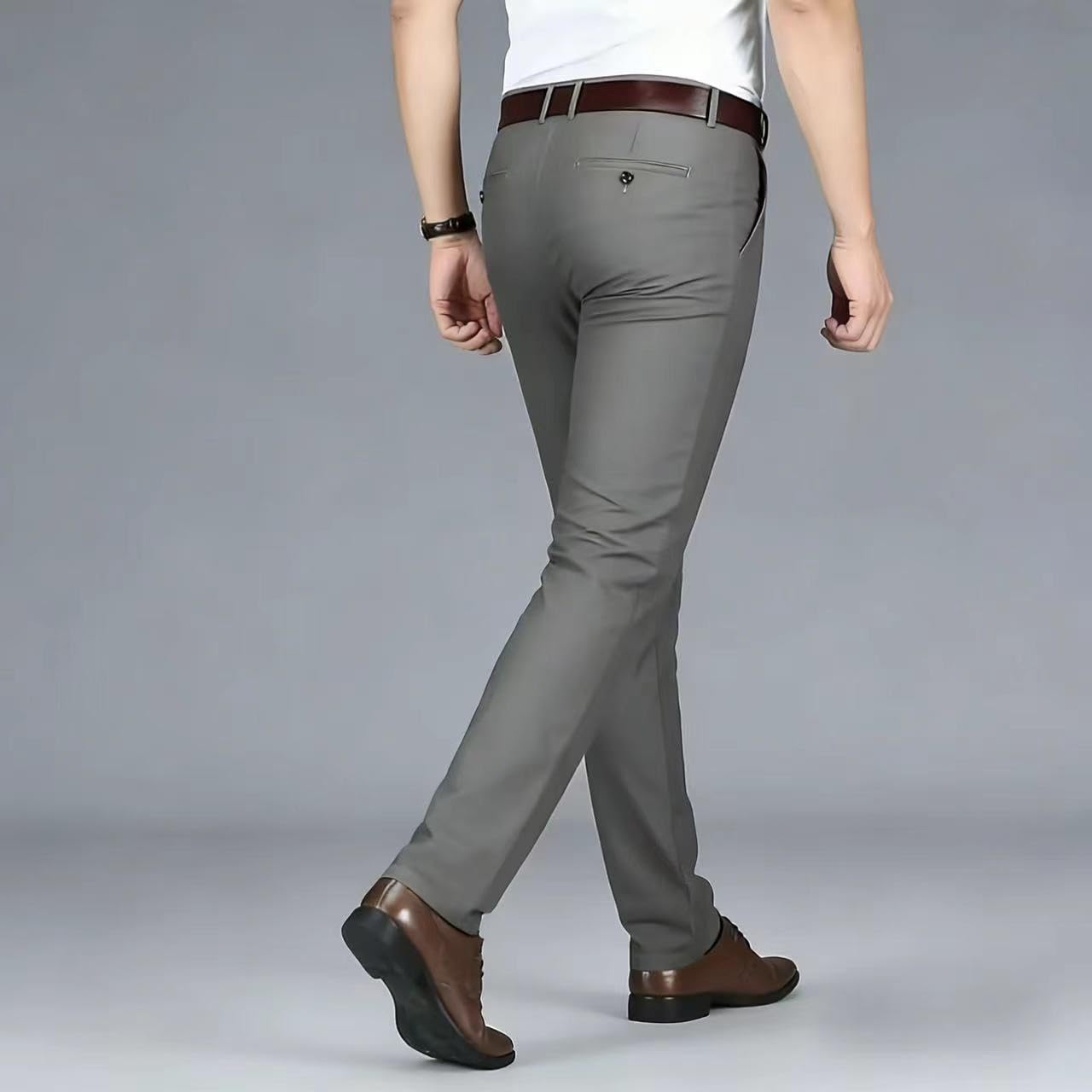 Men's Formal Dress Pants, Straight Fit Wrinkle-Resistant for Wedding and Formal Occasions