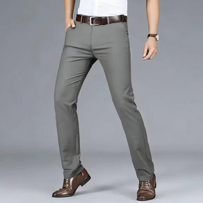 Men's Formal Dress Pants, Straight Fit Wrinkle-Resistant for Wedding and Formal Occasions