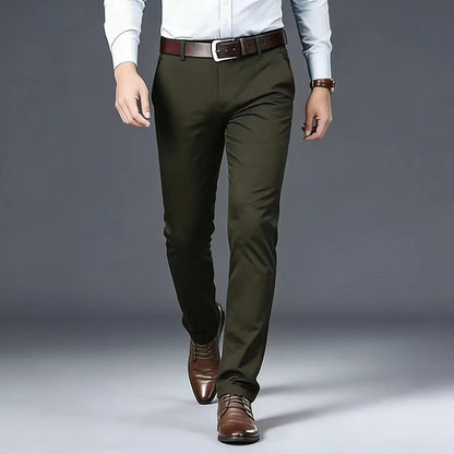 Men's Formal Dress Pants, Straight Fit Wrinkle-Resistant for Wedding and Formal Occasions