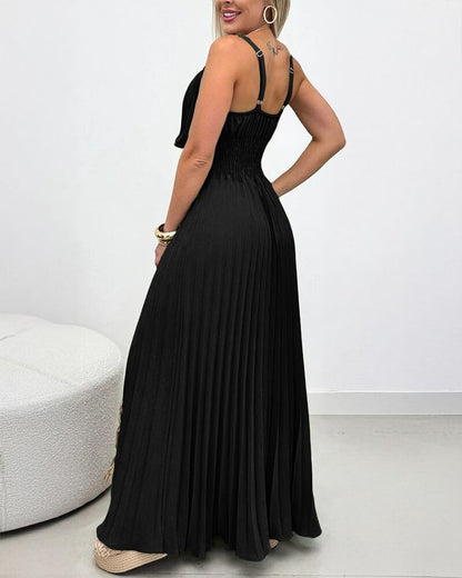 Women's Summer Maxi Dress 2026 Spaghetti Strap Sleeveless Sundress Casual Beach Vacation