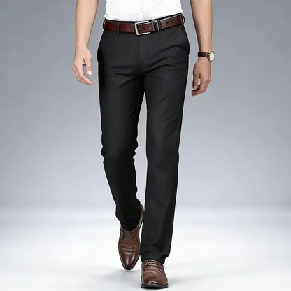 Men's Formal Dress Pants, Straight Fit Wrinkle-Resistant for Wedding and Formal Occasions