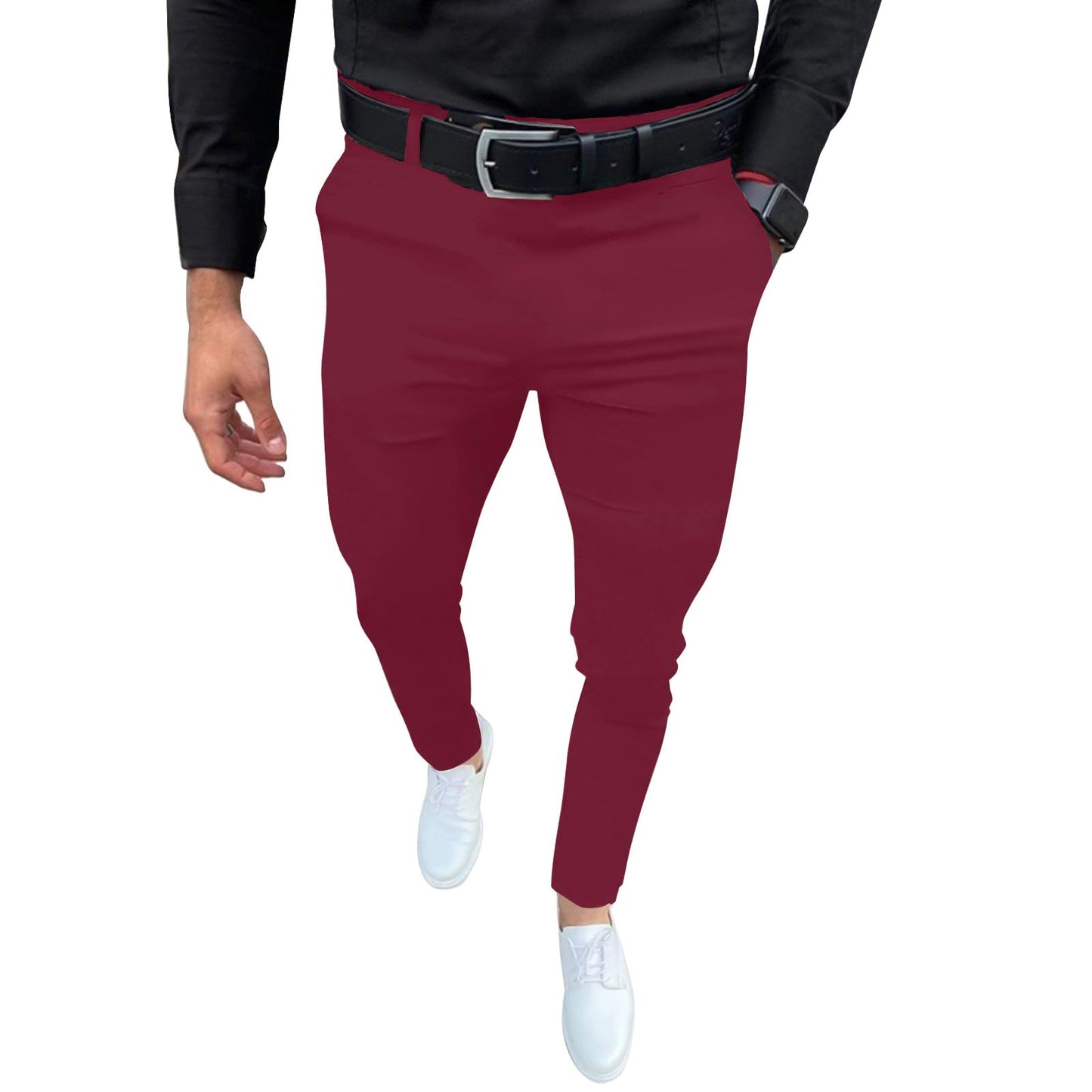 Percle Dress Pants for Men Business Casual Slacks Stretch Slim Fit Suit Pants