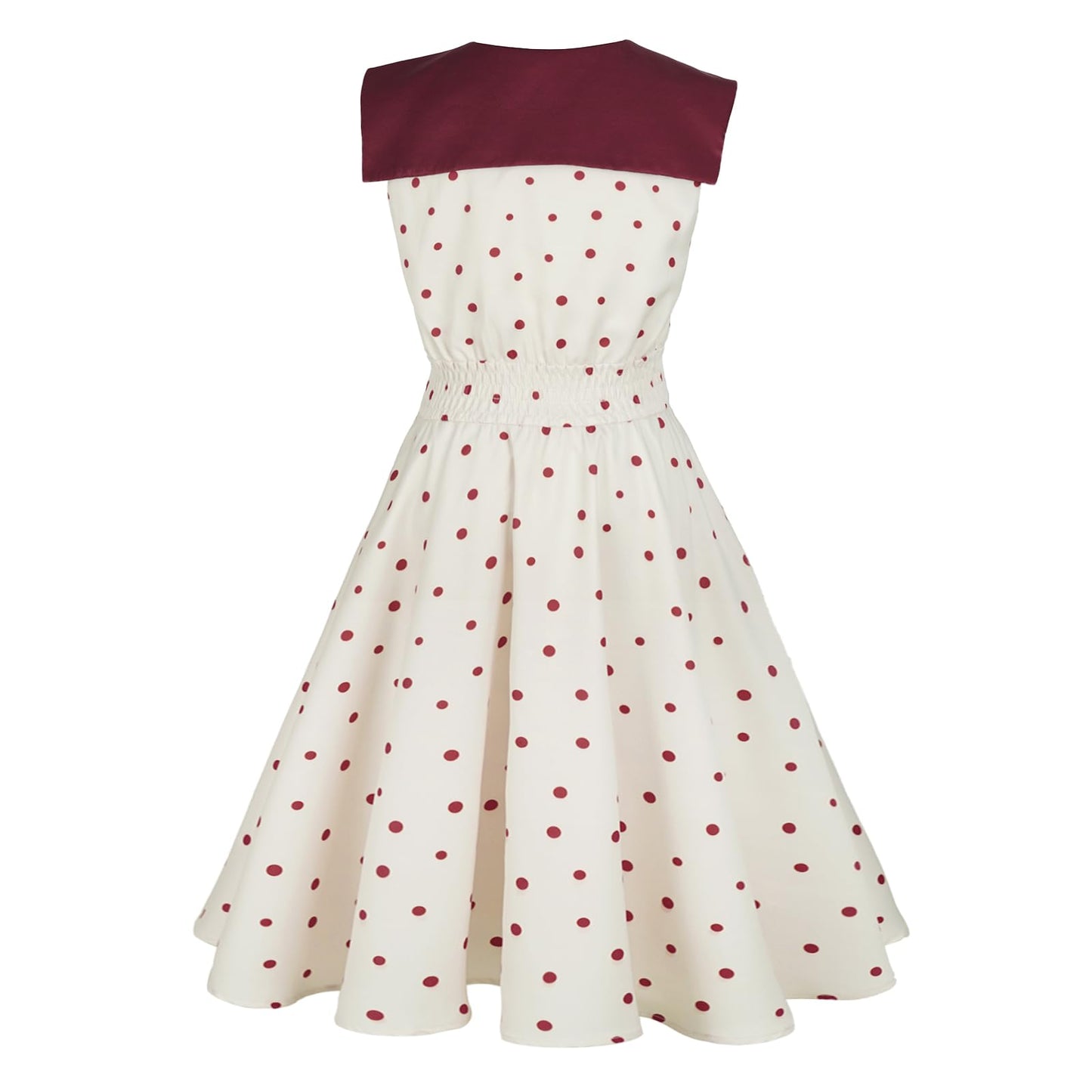 HIGAKI Women's 1950s Dress Tea Party V-Neck Sleeveless Dress