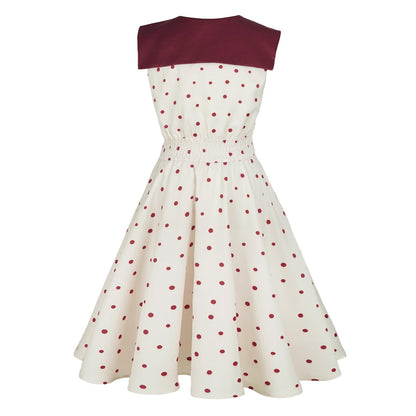 HIGAKI Women's 1950s Dress Tea Party V-Neck Sleeveless Dress