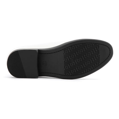 Meijiana Boys Dress Shoes - Velvet Casual Pull-On Low-Heels, Black Rubber All-Weather Formal Boys Shoes, Toddler Dress Shoes for Wedding & Party - Fashion Business Style