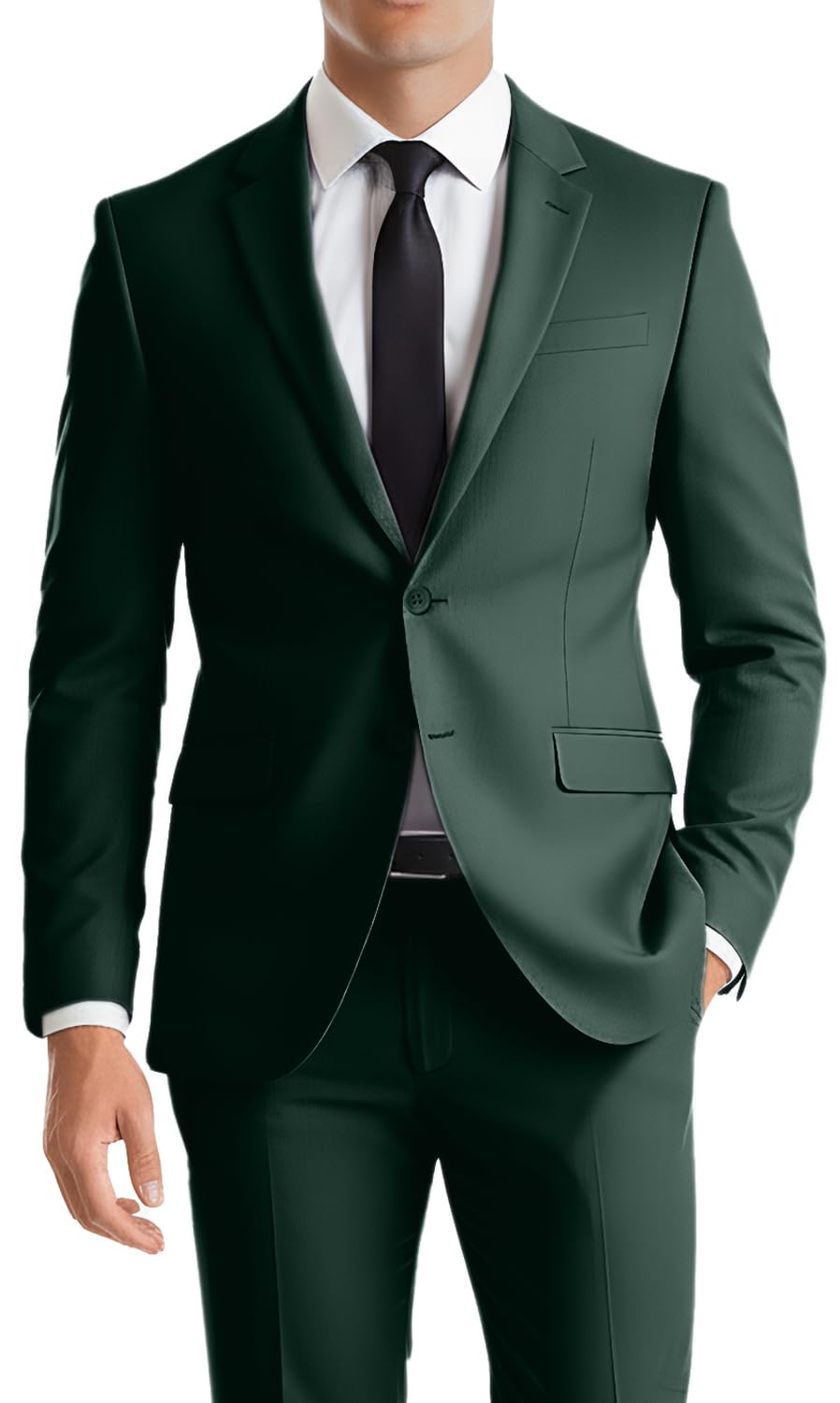 Mens Suit 2 Piece Formal Business Tuxedo for Men Wedding Prom Groom Outfit Blazer Dress Pants Suit Set