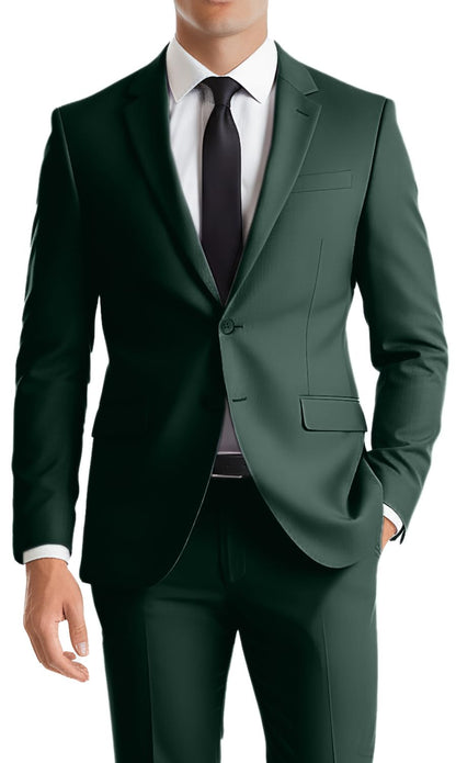Mens Suit 2 Piece Formal Business Tuxedo for Men Wedding Prom Groom Outfit Blazer Dress Pants Suit Set