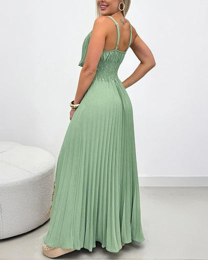 Women's Summer Maxi Dress 2026 Spaghetti Strap Sleeveless Sundress Casual Beach Vacation