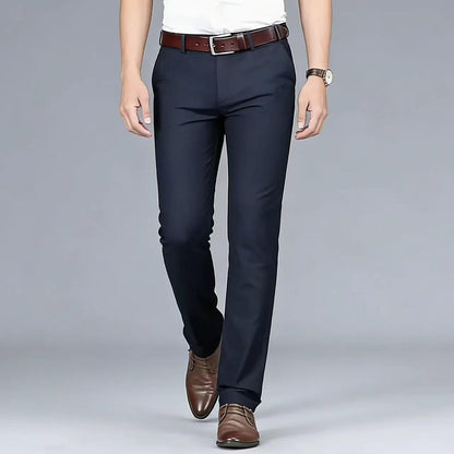 Men's Formal Dress Pants, Straight Fit Wrinkle-Resistant for Wedding and Formal Occasions