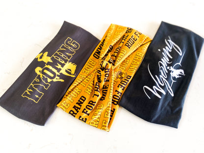 State of Wyoming Headband in Black