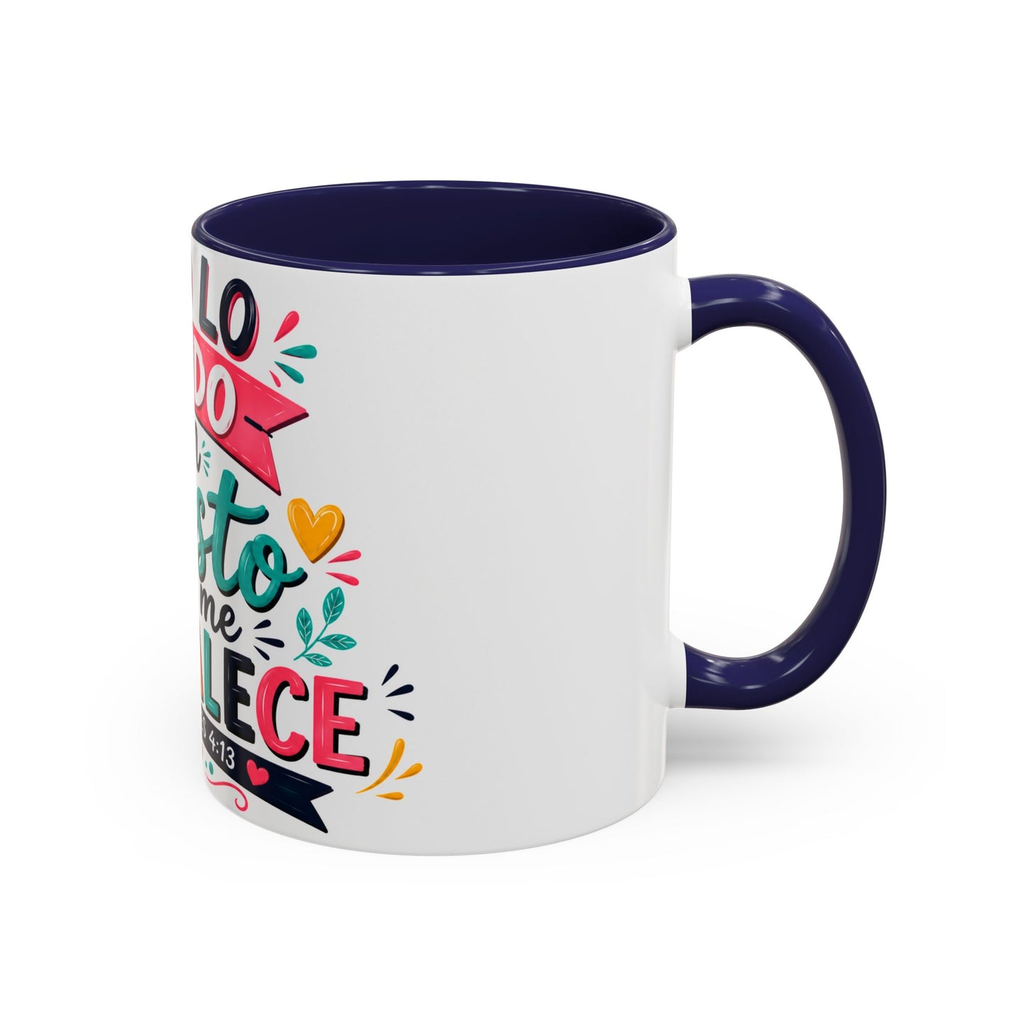 Coffee Mug - "Todo lo puedo en Cristo que me fortalece" (Filipenses 4:13)